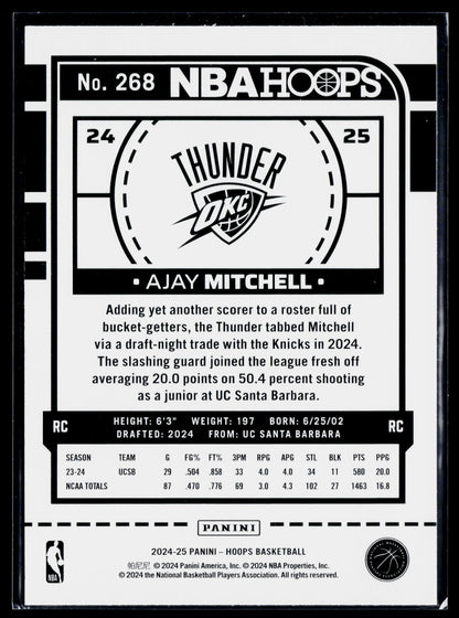 2024-25 Hoops Ajay Mitchell Rookie #268