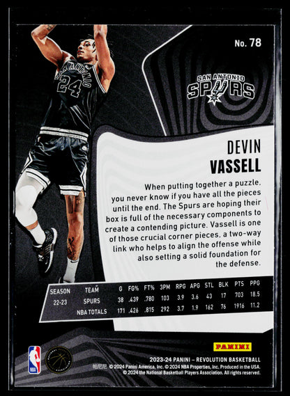 2023-24 Panini Revolution Devin Vassell #78