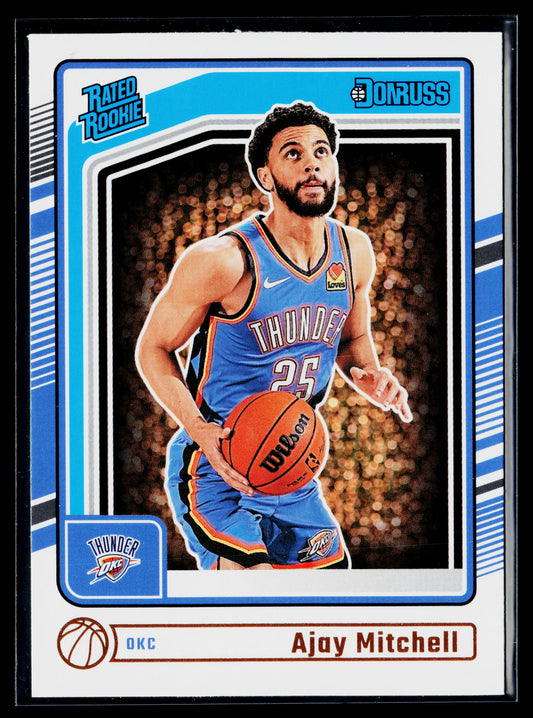 2024-25 Donruss Ajay Mitchell Rookie Press Proof Silver #218