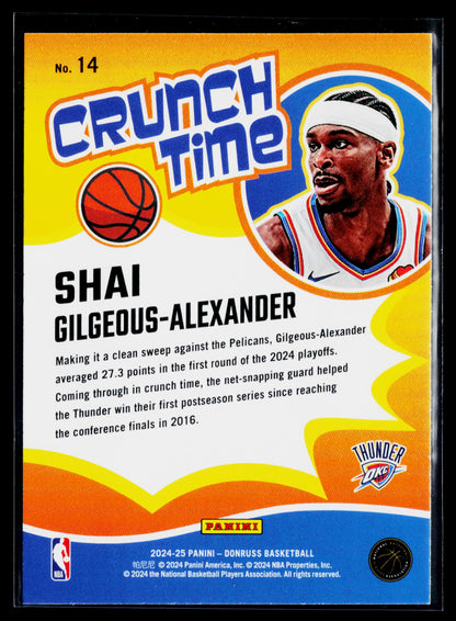2024-25 Donruss Shai Gilgeous-Alexander Crunch Time #14