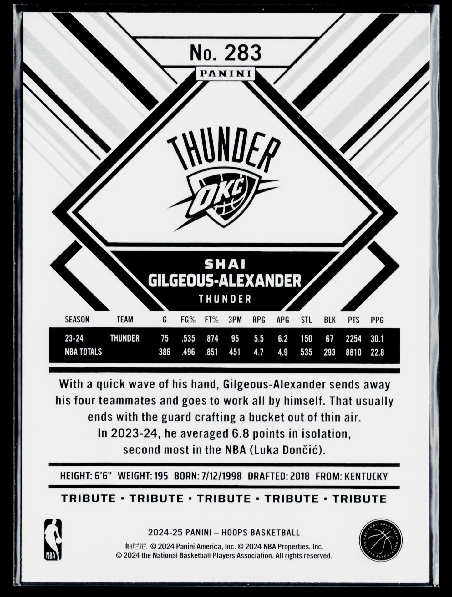 2024-25 Hoops Shai Gilgeous-Alexander #283