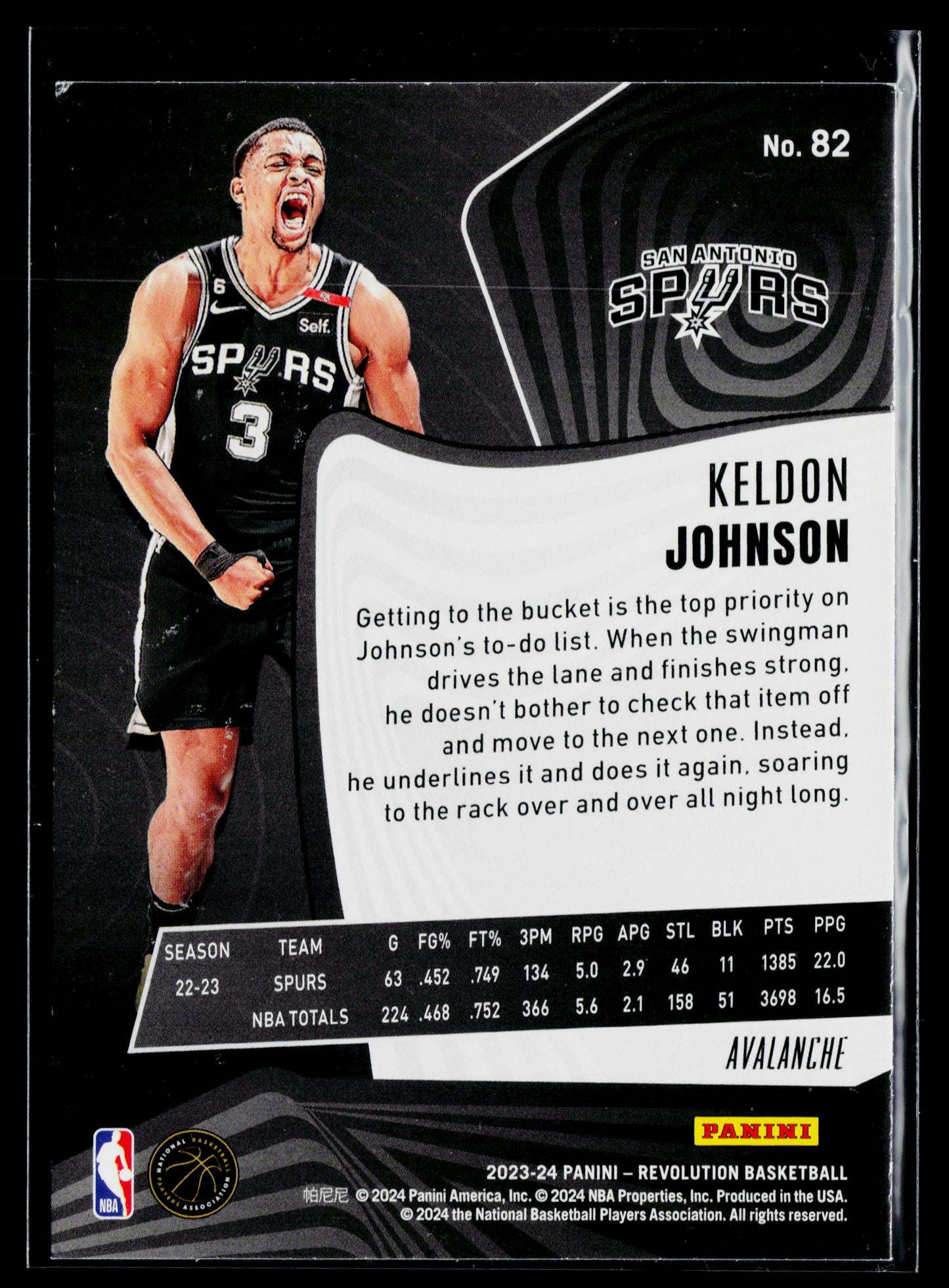 2023-24 Panini Revolution Keldon Johnson #82