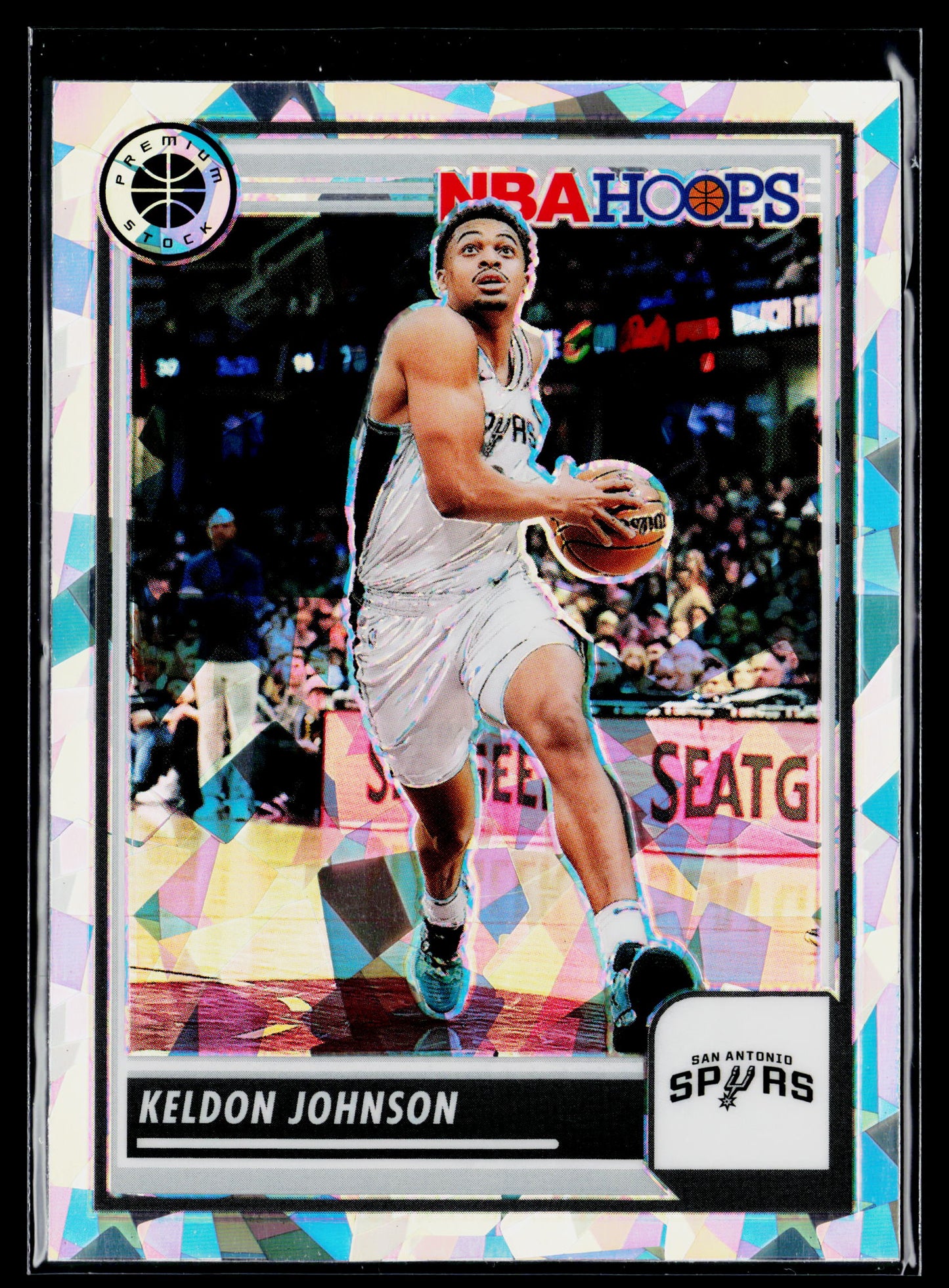 2023-24 Hoops Premium Stock Keldon Johnson Ice Prizm #118
