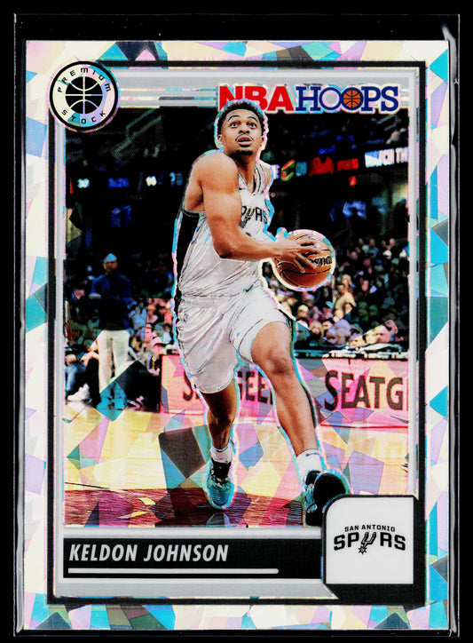 2023-24 Hoops Premium Stock Keldon Johnson Ice Prizm #118