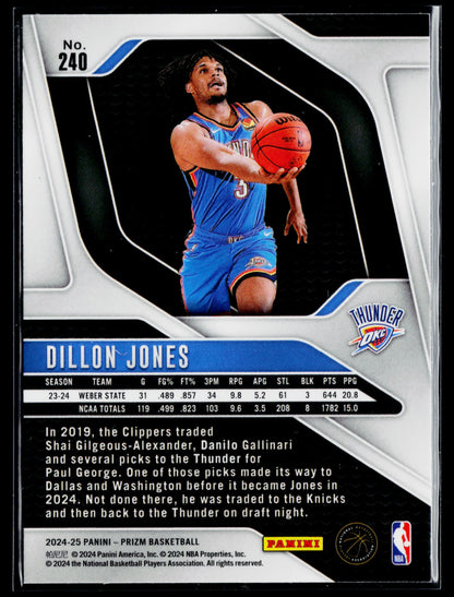 2024-25 Panini Prizm Dillon Jones Rookie #240