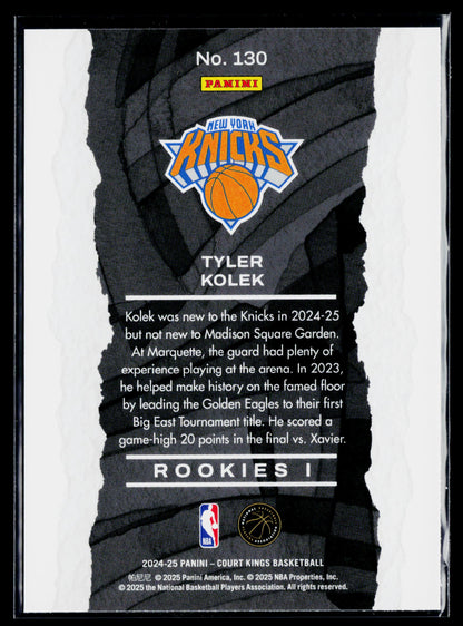 2024-25 Panini Court Kings Tyler Kolek Rookie #130