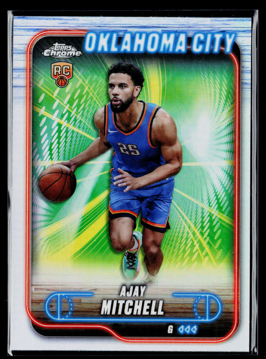 2024-25 Topps Chrome Ajay Mitchell Rookie Refractor #132