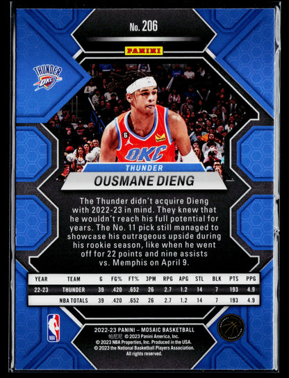 2022-23 Panini Mosaic Ousmane Dieng Rookie #206