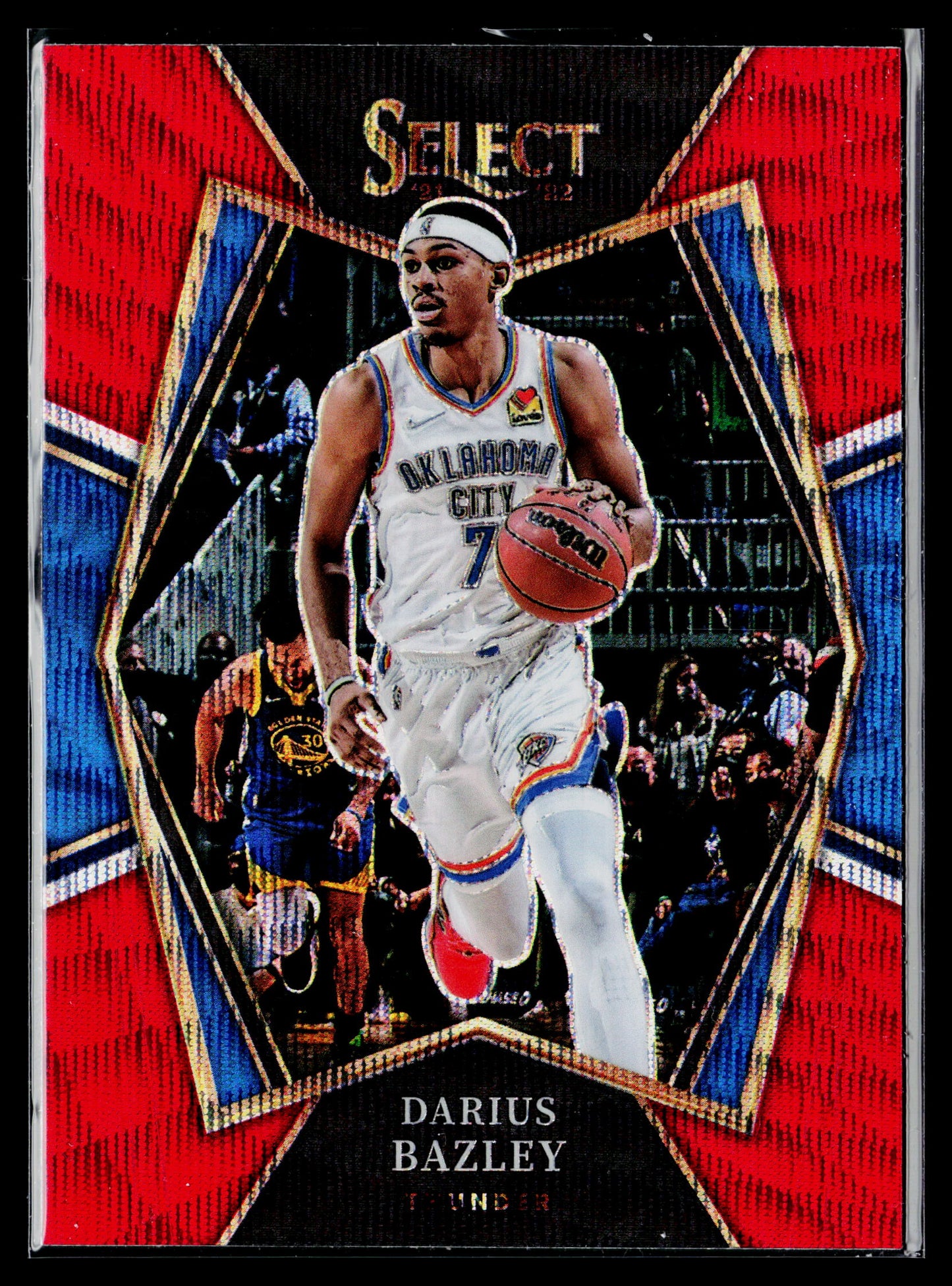 2021-22 Panini Select Darius Bazley Red Wave Prizms #108