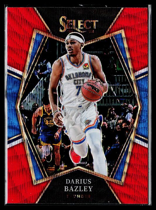 2021-22 Panini Select Darius Bazley Red Wave Prizms #108