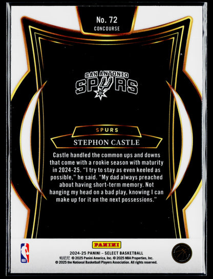 2024-25 Panini Select Stephon Castle Rookie #72