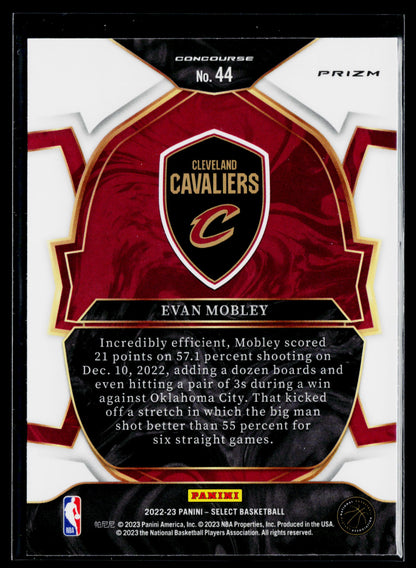 2022-23 Panini Select Evan Mobley Red Wave Prizms #44