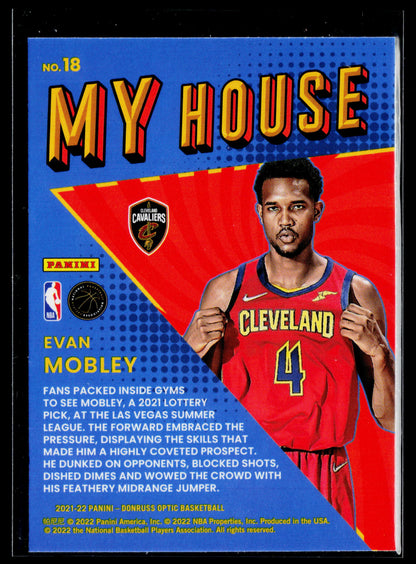2021-22 Donruss Optic Evan Mobley My House #18