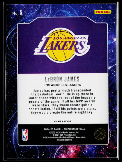 2024-25 Panini Prizm LeBron James Deep Space Prizms Silver #5
