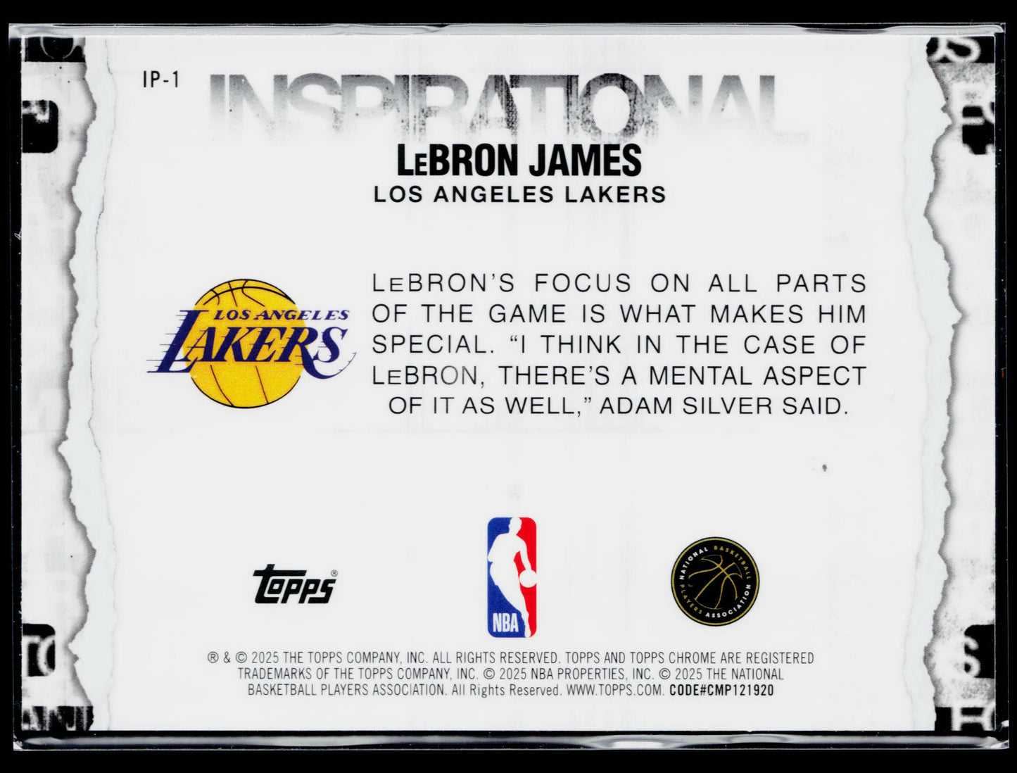 2025-26 Topps Chrome LeBron James Inspirational #IP-1