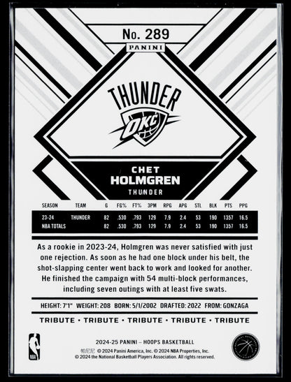 2024-25 Hoops Chet Holmgren #289