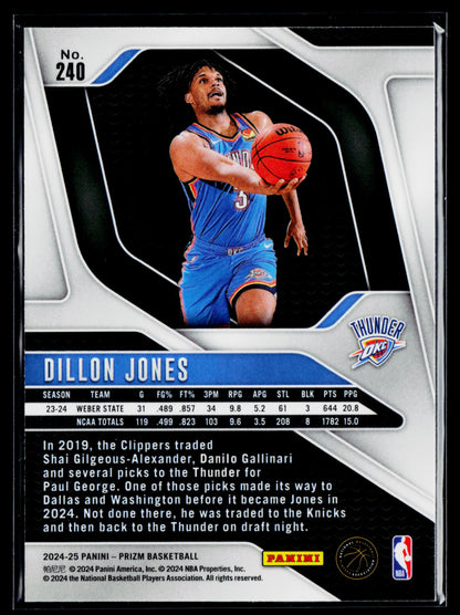 2024-25 Panini Prizm Dillon Jones Rookie #240