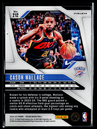 2024-25 Panini Prizm Cason Wallace Prizms Silver #212