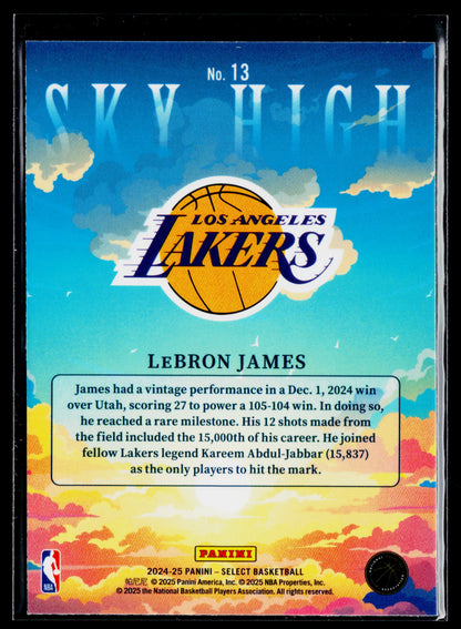 2024-25 Panini Select LeBron James Sky High #13
