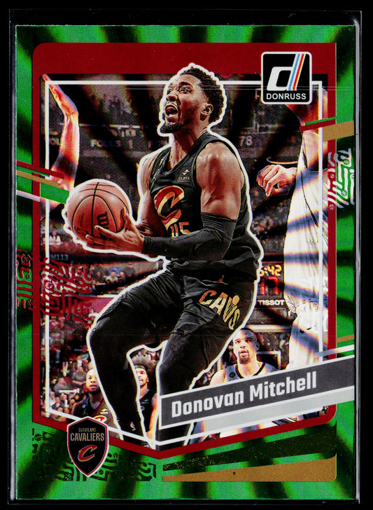 2023-24 Donruss Donovan Mitchell Green Laser Holo #140