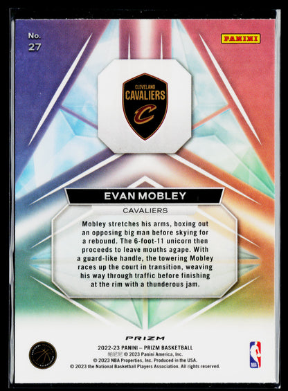 2022-23 Panini Prizm Evan Mobley Prizmatic Prizms Fast Break #27