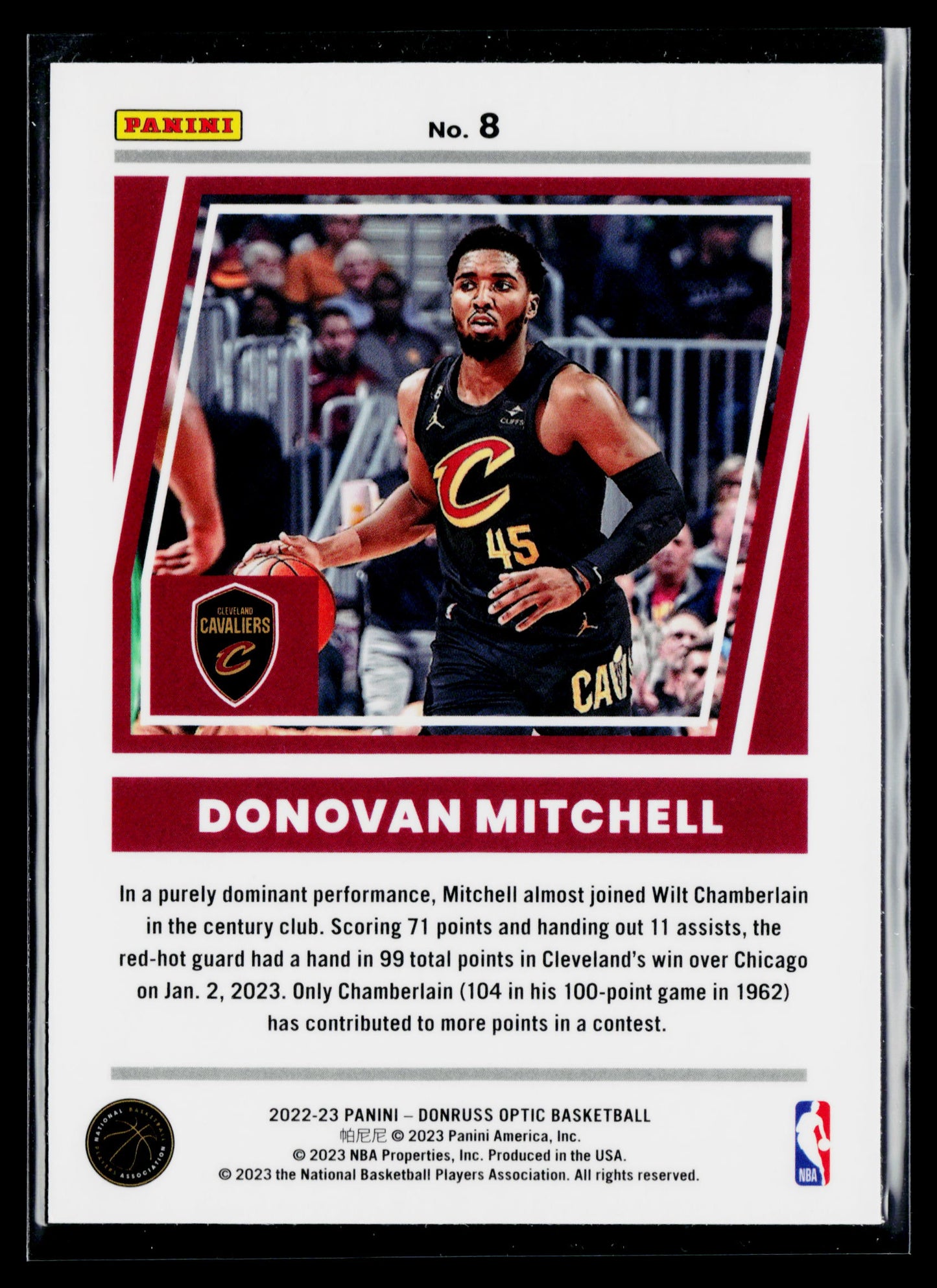 2022-23 Donruss Optic Donovan Mitchell Elite Dominators #8