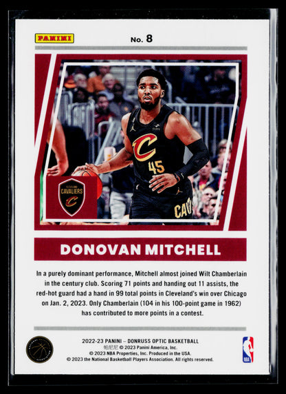 2022-23 Donruss Optic Donovan Mitchell Elite Dominators #8