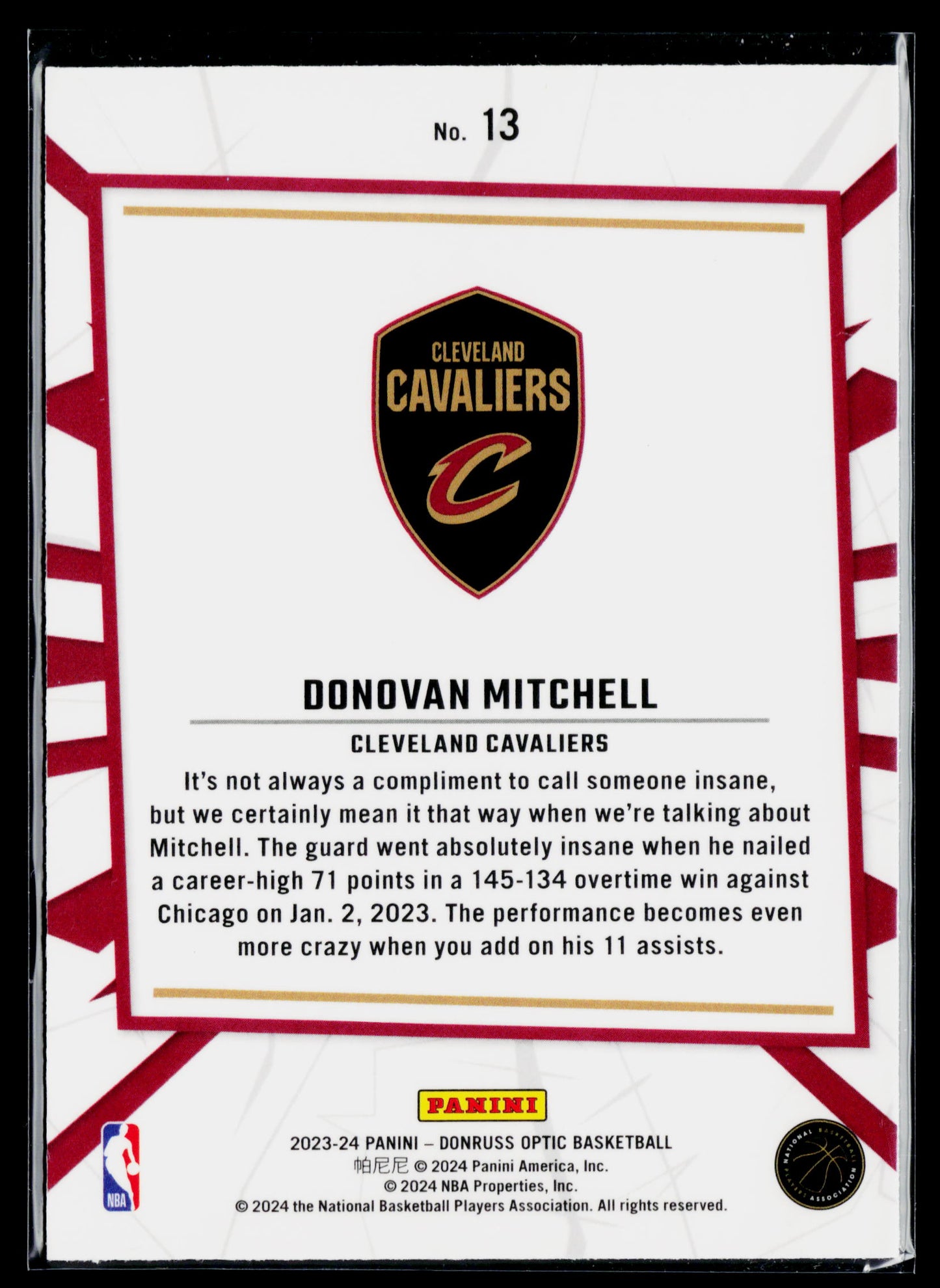 2023-24 Donruss Optic Donovan Mitchell My House #13