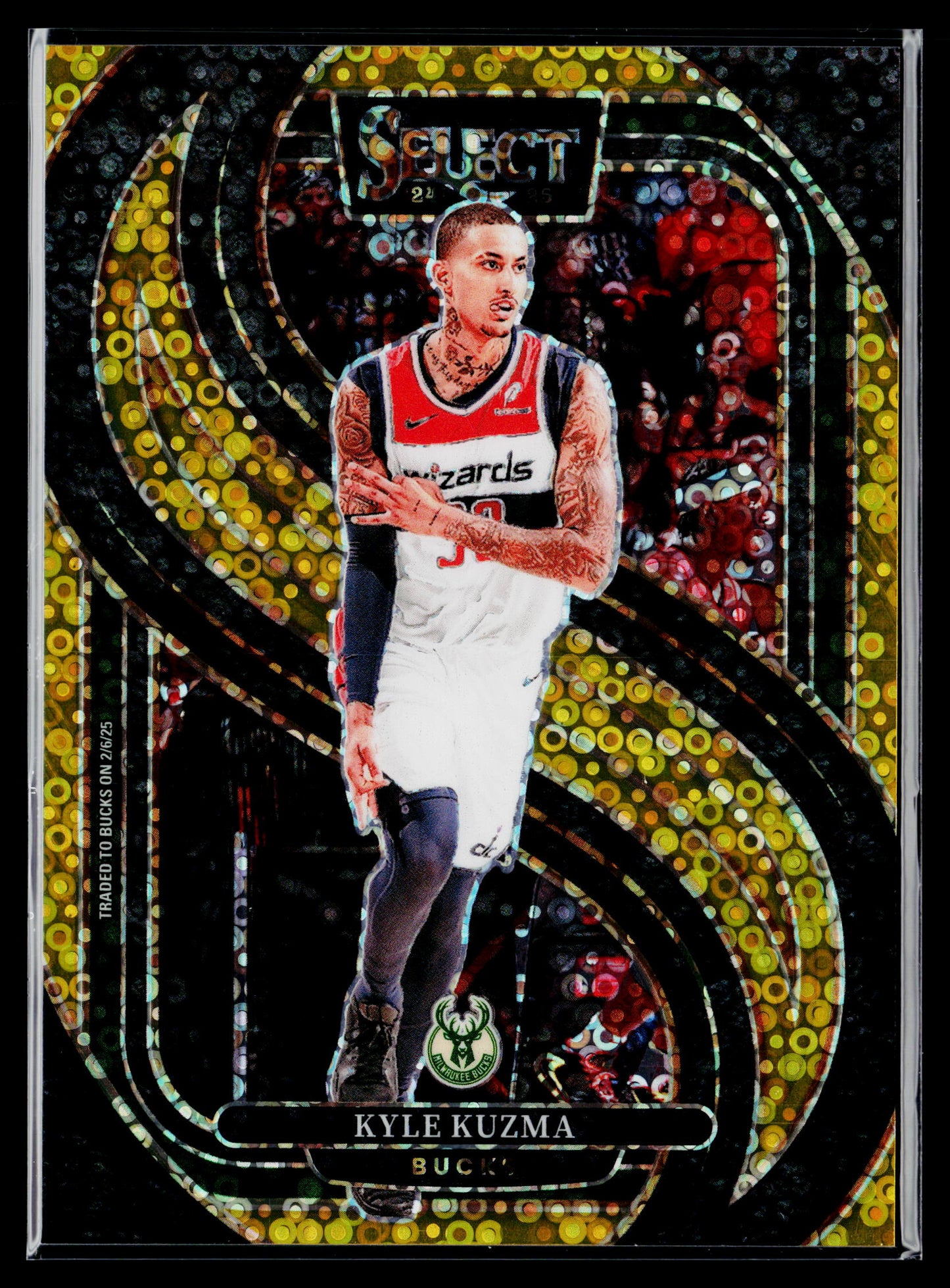 2024-25 Panini Select Kyle Kuzma Gold Disco Prizm #/10 #106