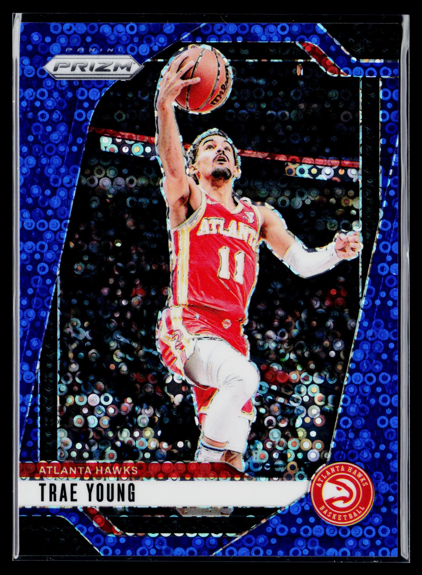 2024-25 Panini Prizm Trae Young Prizms Fast Break Blue #/150 #84