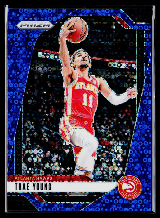 2024-25 Panini Prizm Trae Young Prizms Fast Break Blue #/150 #84