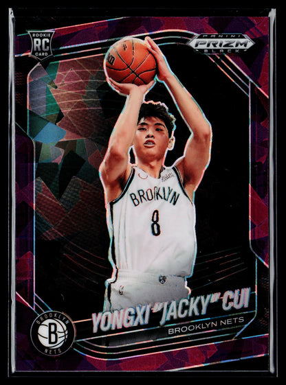 2024-25 Prizm Black Yongxi "Jacky" Cui Rookie Purple Ice Prizms /149 #202
