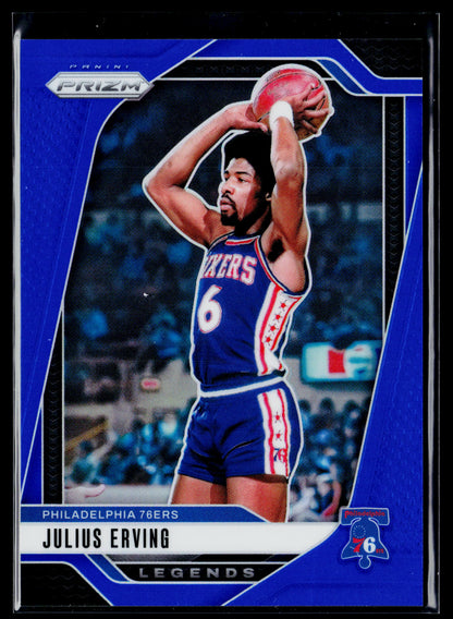 2024-25 Panini Prizm Julius Erving Prizms Blue #/199 #292