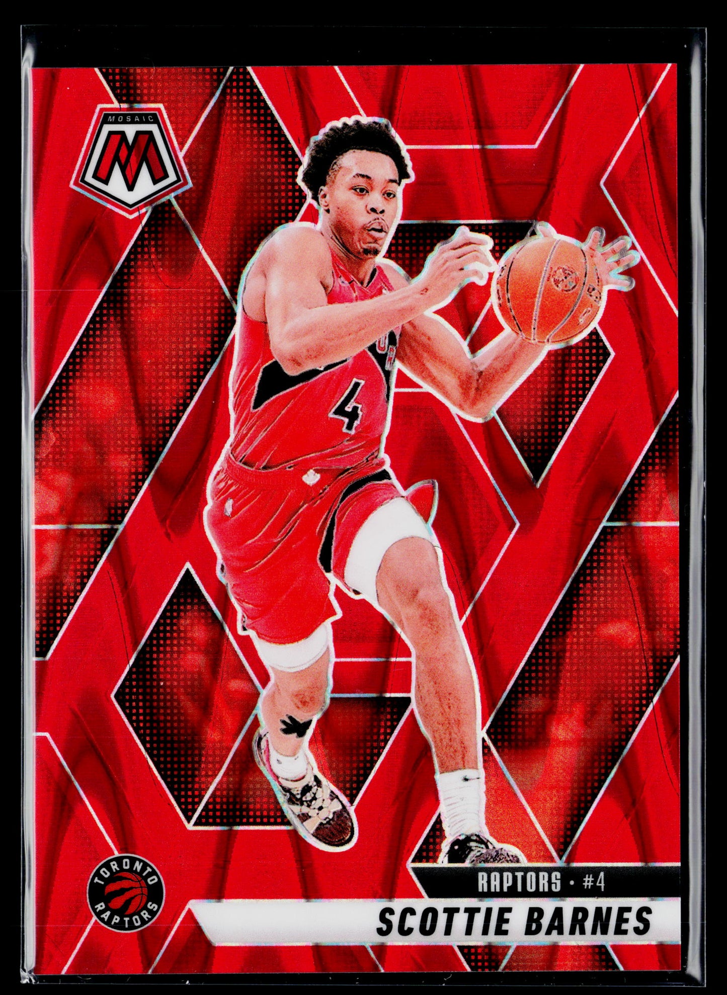 2024-25 Panini Mosaic Scottie Barnes Red Seismic Mosaic #/299 #77