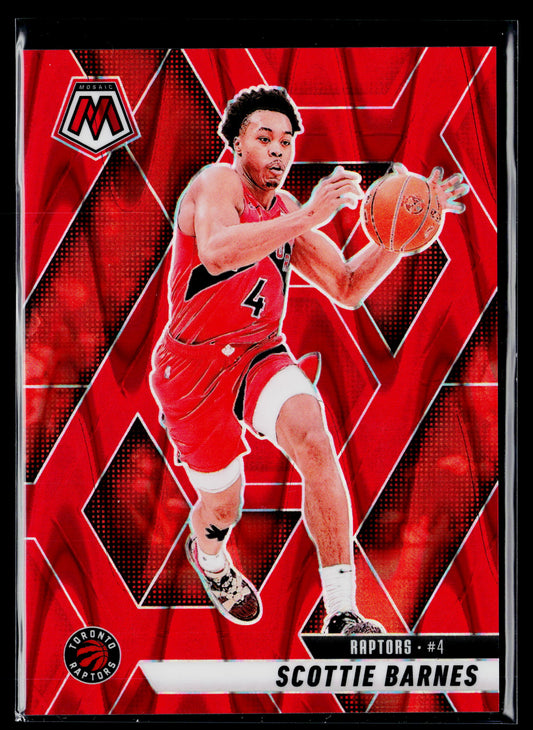 2024-25 Panini Mosaic Scottie Barnes Red Seismic Mosaic #/299 #77