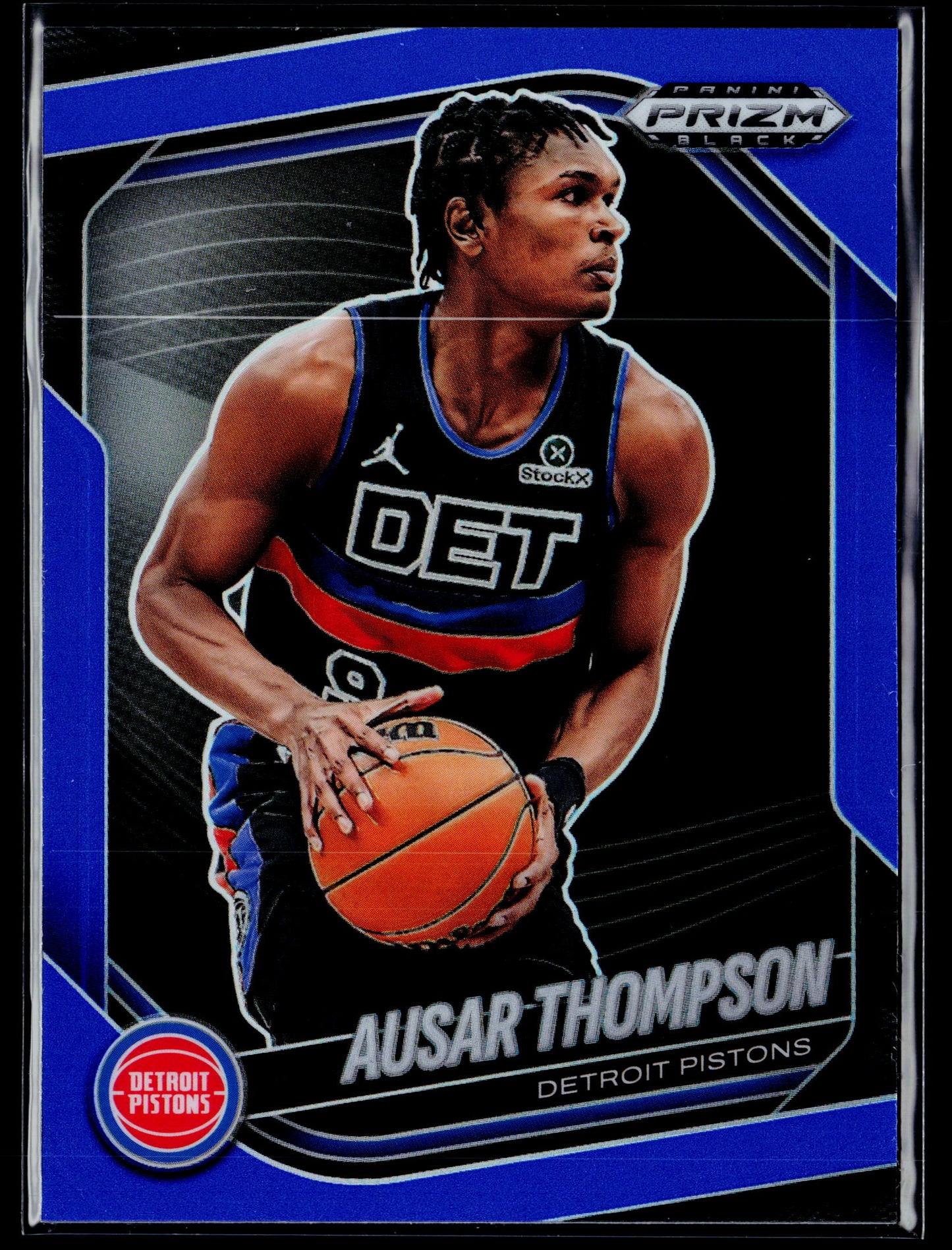 2024-25 Panini Prizm Black Ausar Thompson Blue Prizms #/199 #90