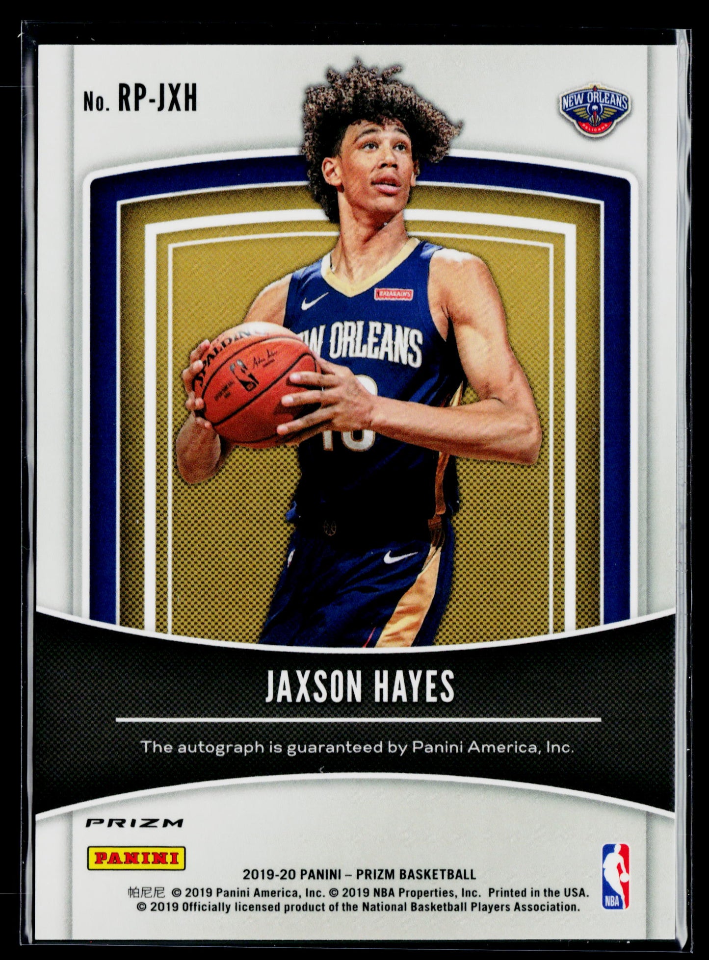 2019-20 Panini Prizm Jaxson Hayes Rookie Penmanship Prizms Silver Auto #RP-JXH