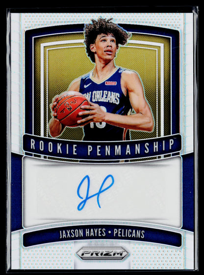 2019-20 Panini Prizm Jaxson Hayes Rookie Penmanship Prizms Silver Auto #RP-JXH