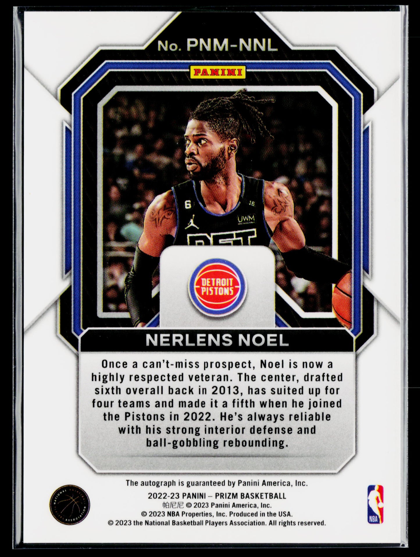 2022-23 Panini Prizm Nerlens Noel Penmanship Auto #PNM-NNL