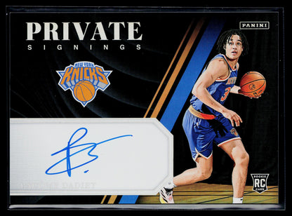 Pacome Dadiet 2024 Panini Hoops Private Signings Rookie RC Auto #PS-PAC