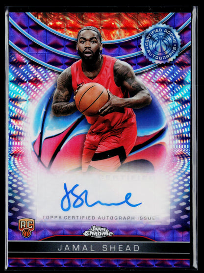 2024-25 Topps Chrome Jamal Shead RC Purple Geometric Refractor Auto #TCRA-JS