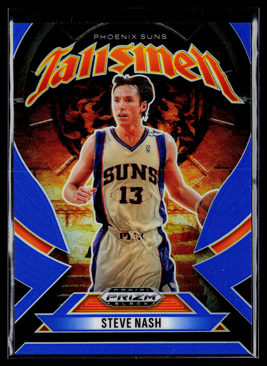 2024-25 Panini Prizm Black Steve Nash Talismen Blue Prizms #/199 #21