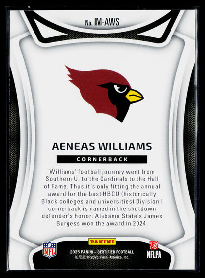 2025 Panini Certified Aeneas Williams Immortals Mirror Purple #/299 #IM-AWS