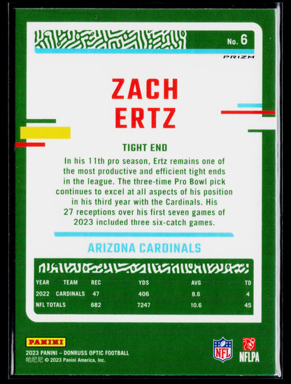 2023 Donruss Optic Zach Ertz Rocket #6