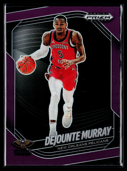 2024-25 Panini Prizm Black Dejounte Murray Purple Prizms #/99 #31