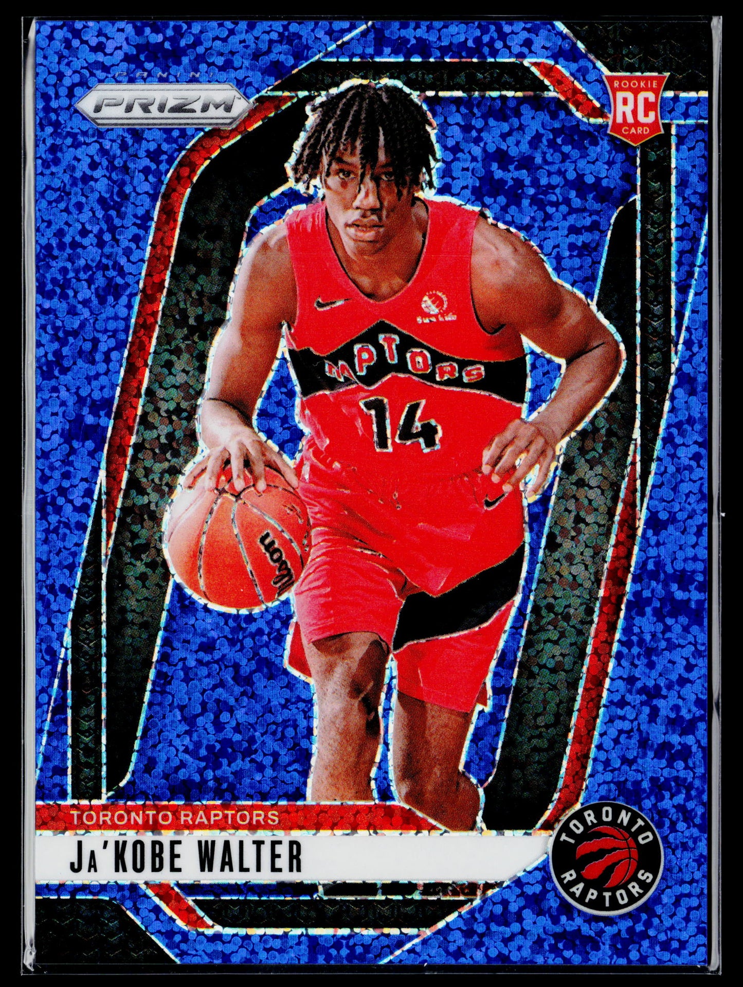 2024-25 Panini Prizm Ja'Kobe Walter Prizms Blue Sparkle #/144 #223