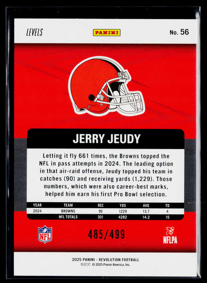 2025 Panini Revolution Jerry Jeudy Teal Levels #/499 #56