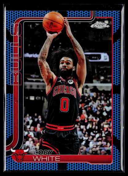 2025-26 Topps Chrome Coby White Blue Basketball Refractor #/150 #80