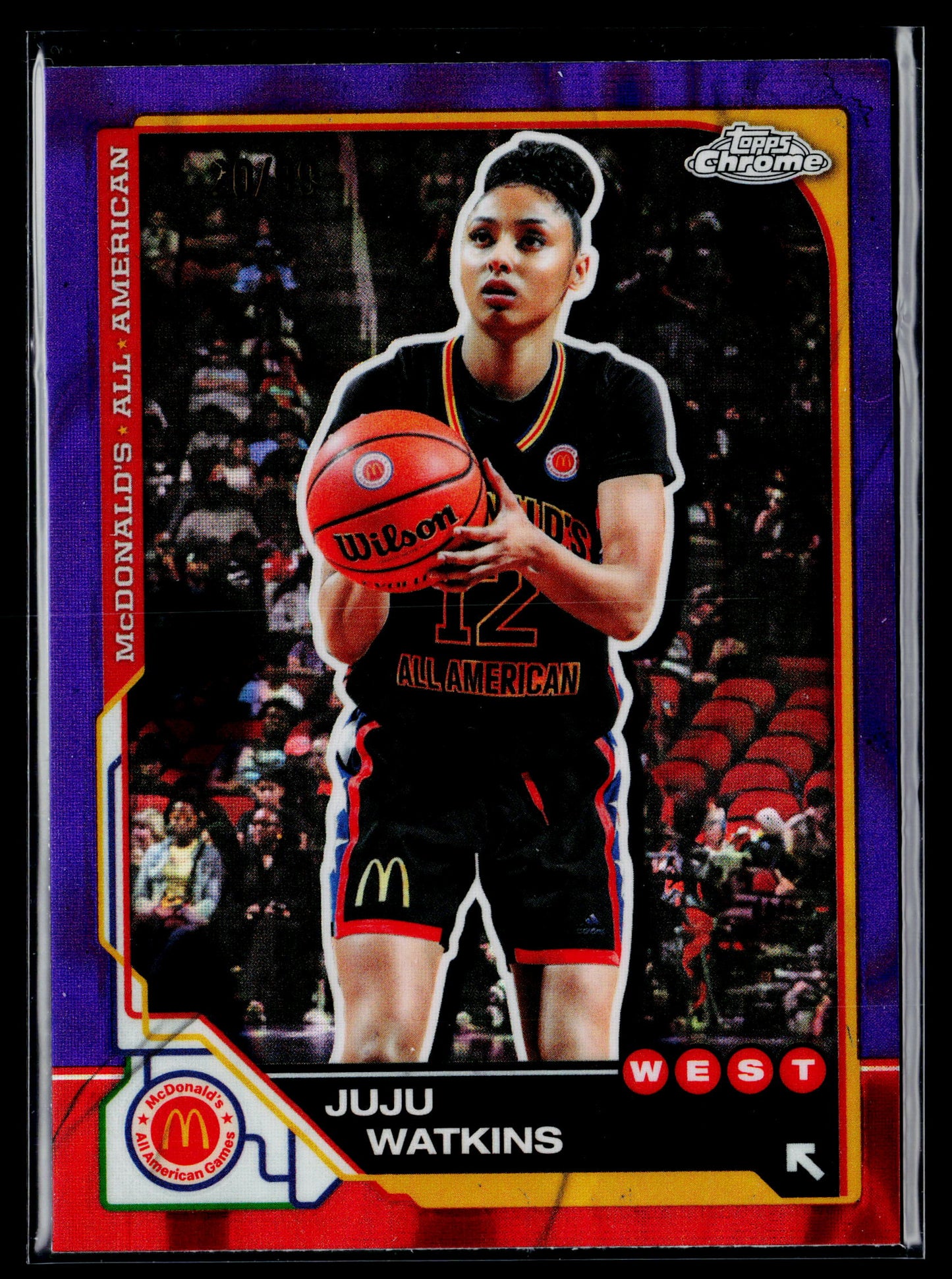 2025 Topps Chrome McDonald's All American JuJu Watkins Purple Lava /99 #84