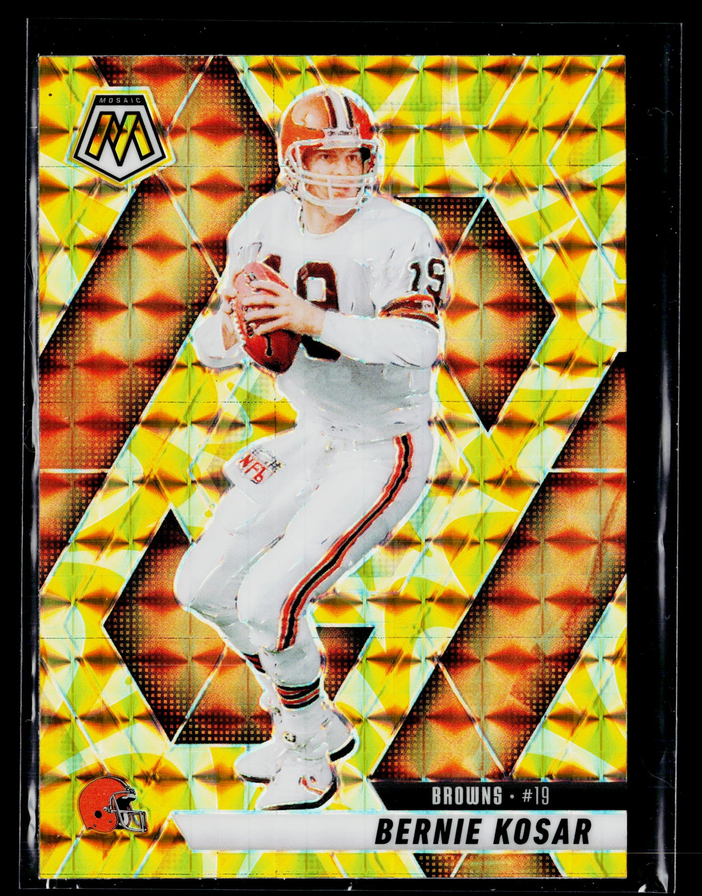 2025 Panini Mosaic Bernie Kosar Mosaic Reactive Yellow #65